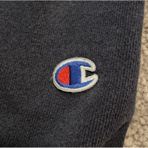 Champion Reverse Weave Sweater Mens Size Small Big‎ Spellout Blue - Picture 7 of 7